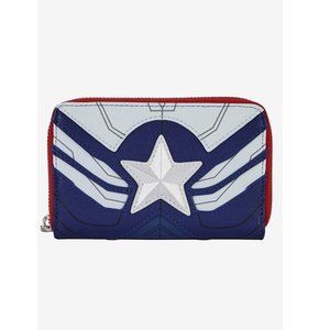 Marvel Falcon Captain America Cosplay Zip Around Wallet